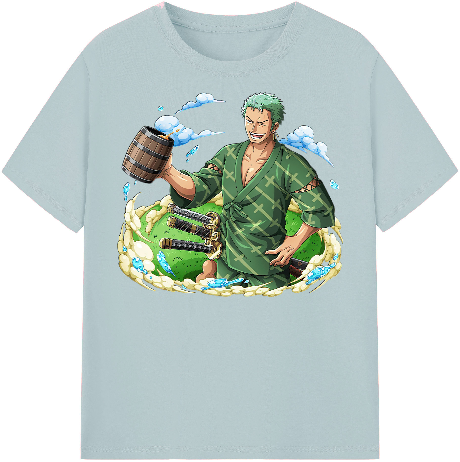 ワンピース ロロノア・ゾロ ONE PIECE Roronoa Zoro 綿100％半袖Tシャツ（フロントプリント）